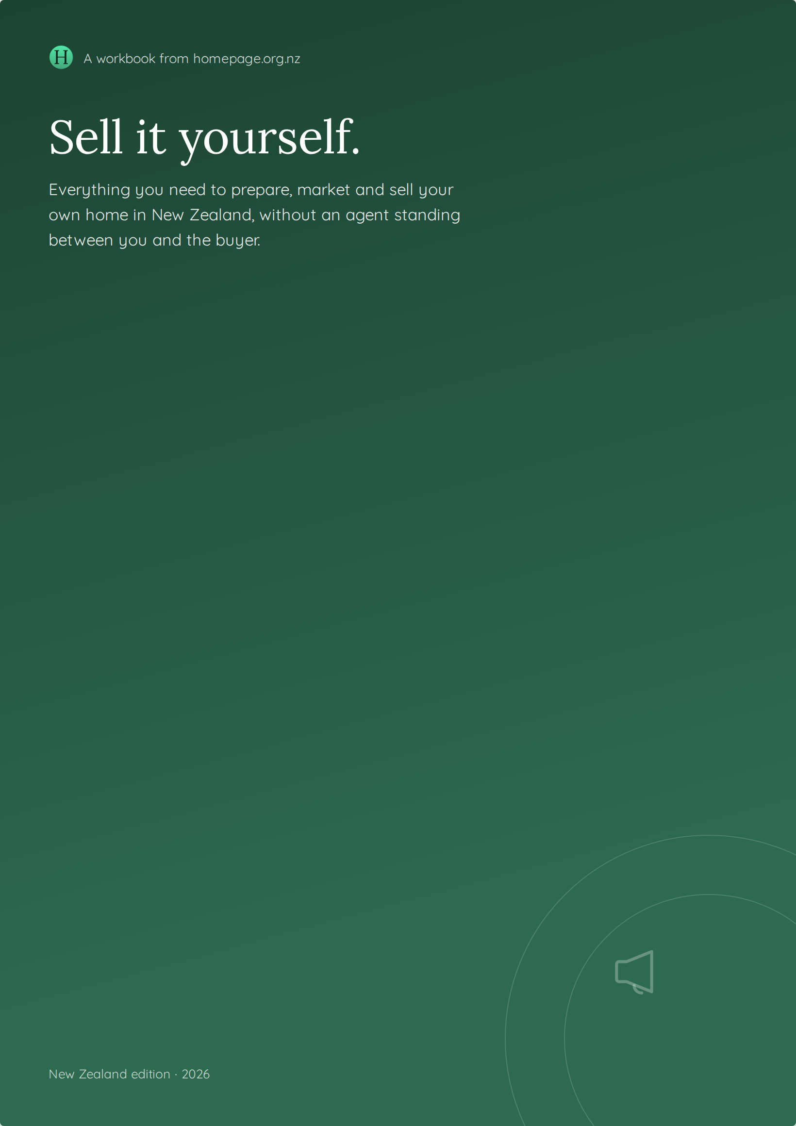 Workbook cover, Sell it yourself
